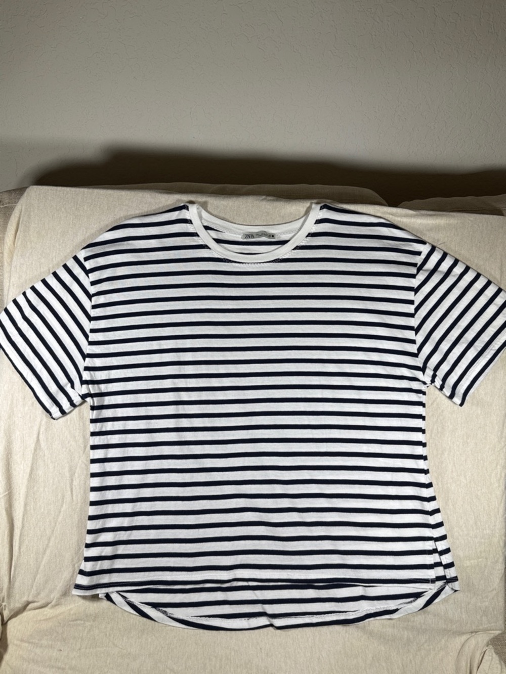 Classic Navy & White Striped Short-Sleeve Tee